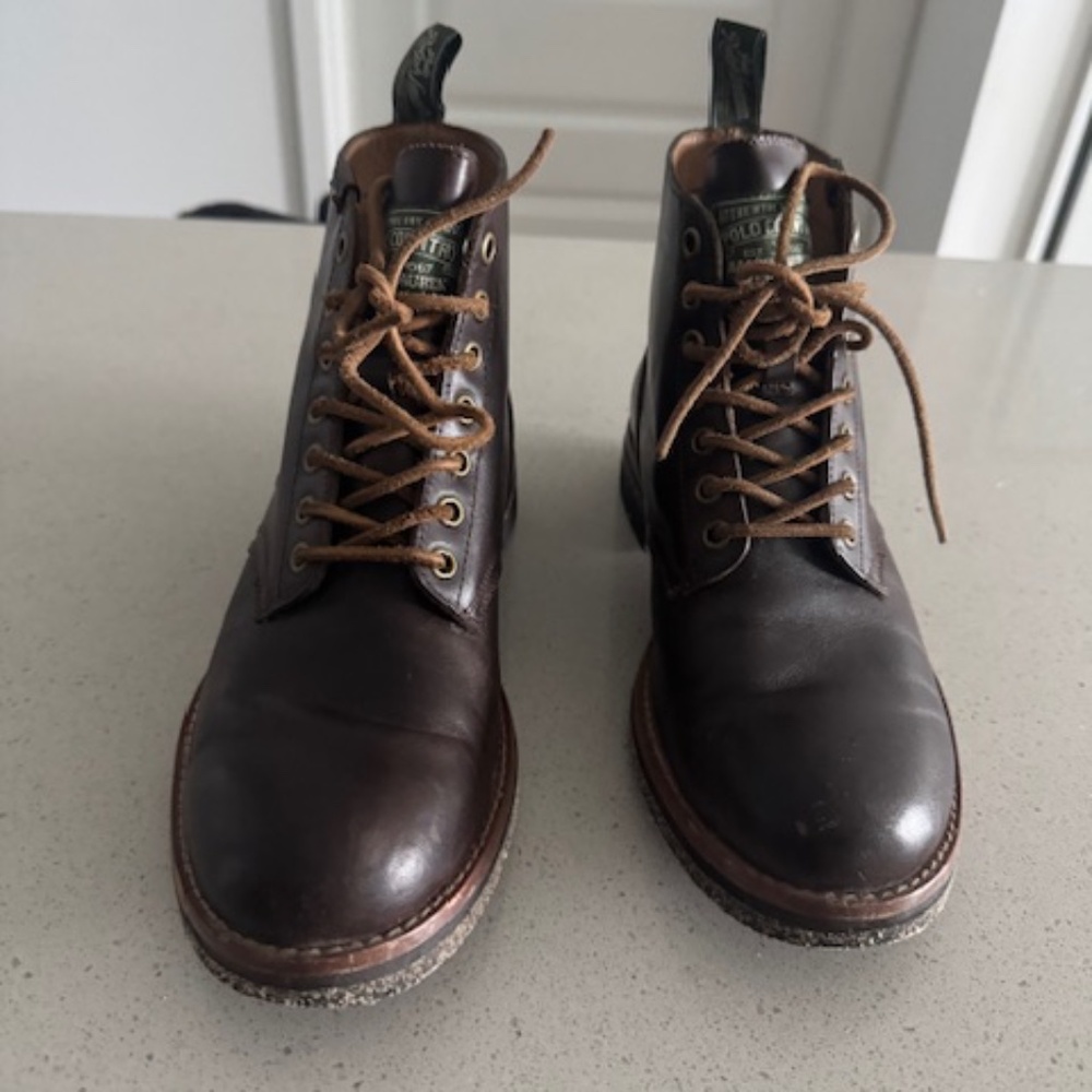 Men Polo Brown Army boot 7US